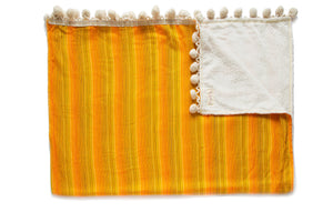 Pom Pom Beach Towel Thin Stripes