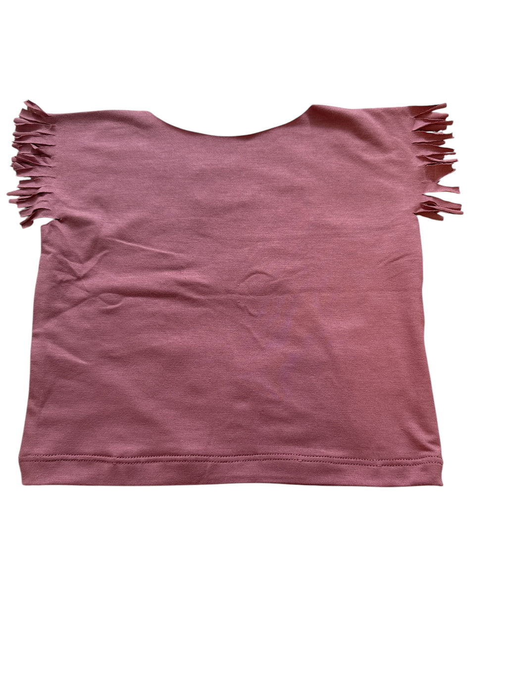 Cowboy fringe sleeved Tee Shirts Plum