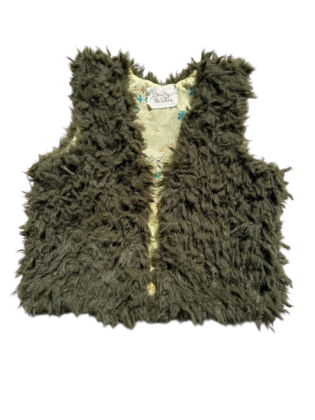 Faux Fur vests Miss Moss-olive