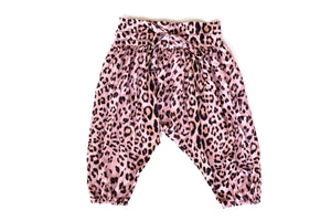 Girls Animal Print Harem Pants | Pink Cheetah