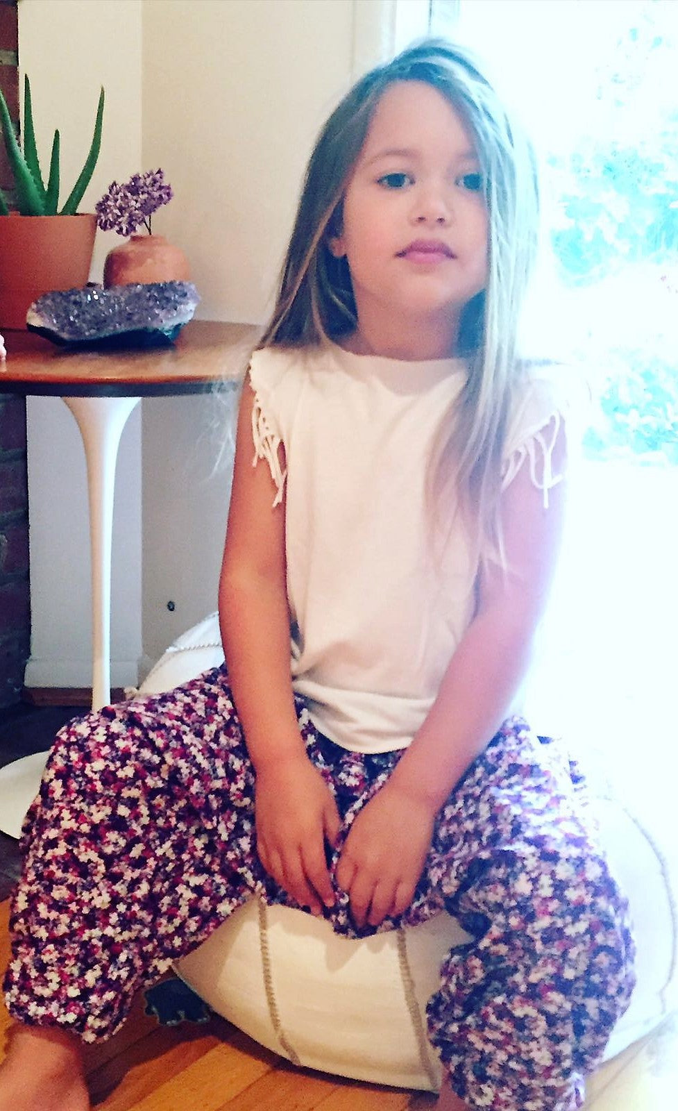 Baby girl floral pants discount
