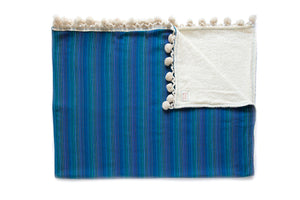 Pom Pom Beach Towel Thin Stripes