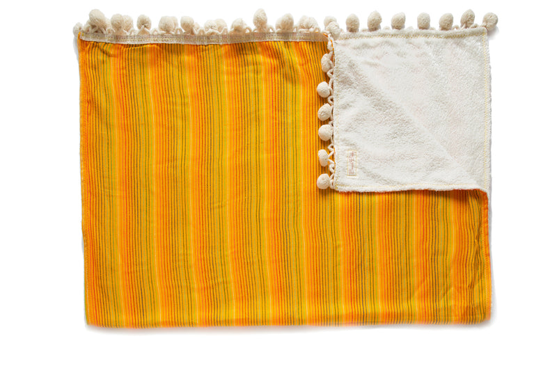 Pom Pom Beach Towel Thin Stripes