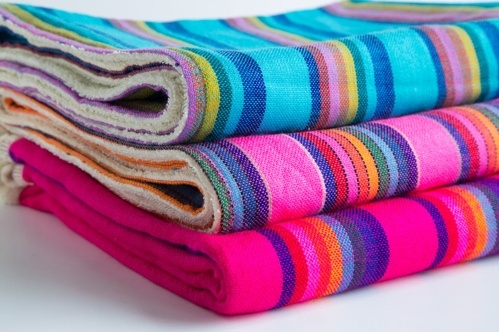 Pom Pom Beach Towel Rainbow