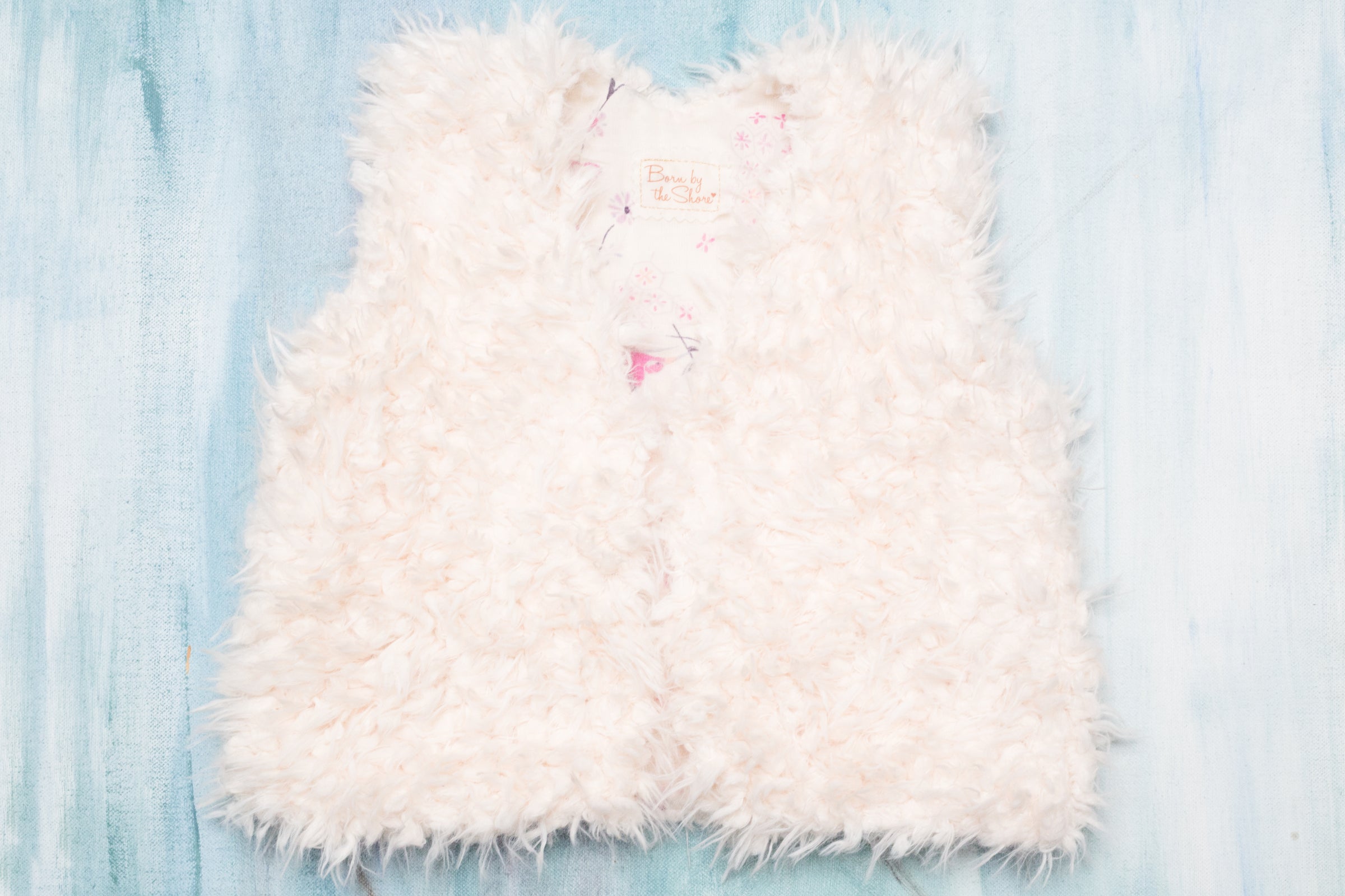 Baby Toddler Girls White Faux Fur Vest Born By The Shore