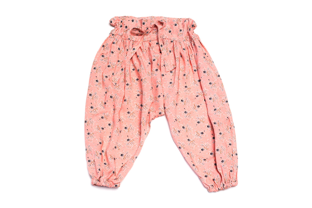 Baby Girls Handmade Adjustable Cute Floral Harem Pants | Born By the Shore