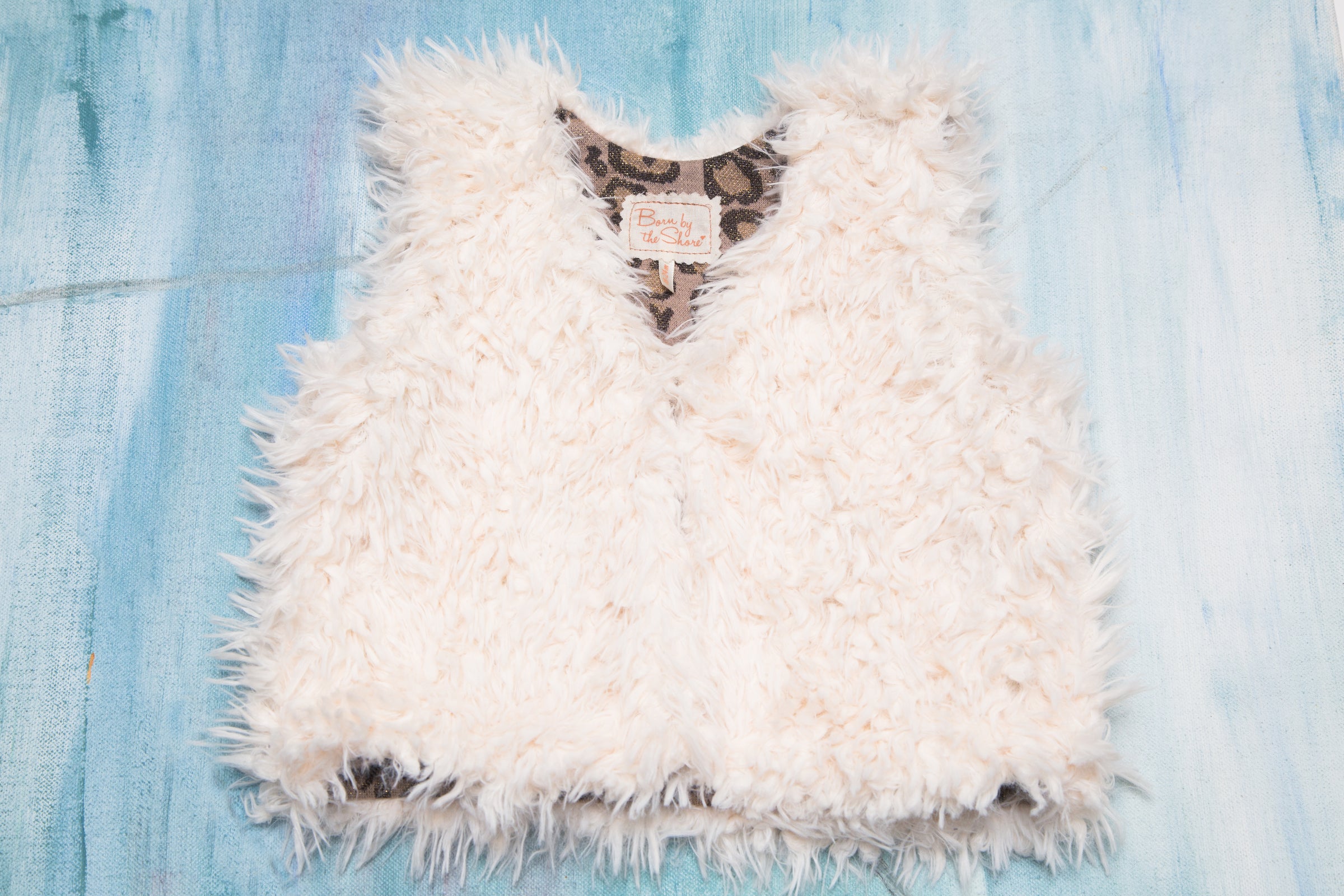 Faux fur white vest online
