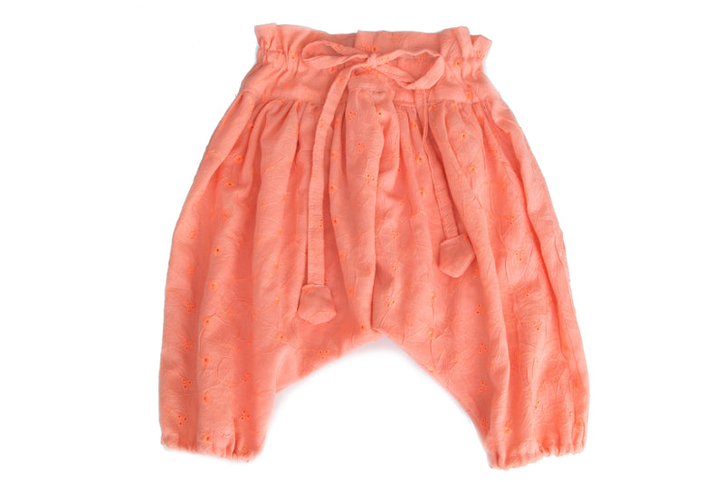 Baby Girl Adjustable Harem Pants | Sunset