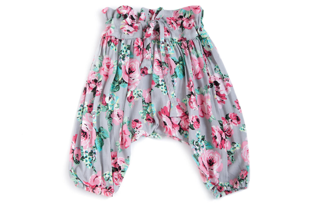 Baby Girl Adjustable  Flower Harem Pants