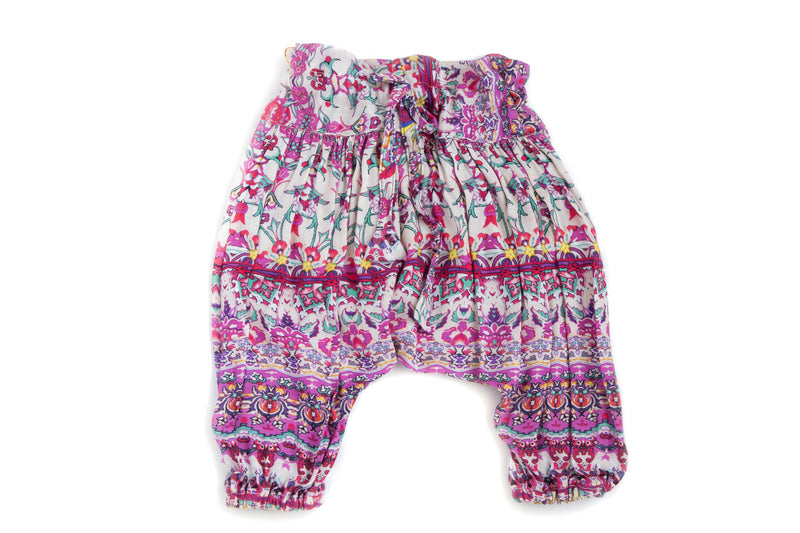 Baby Girl Handmade Boho Hipster Soft Adjustable Harem Pants | Born By The Shore