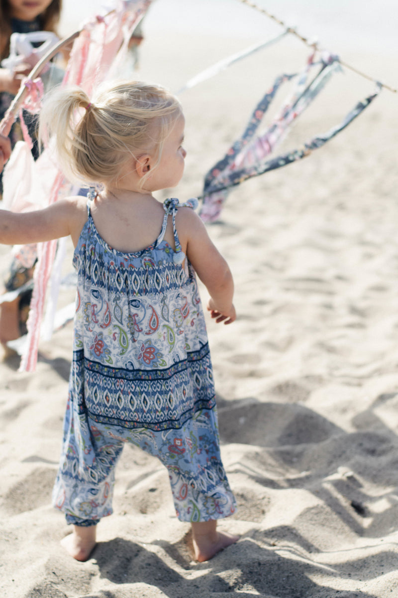 Toddler Girls Beach Outfit  Pom Pom Jumper | Born By The Shore