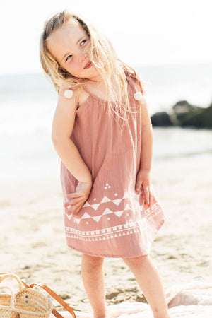 Baby & Toddler Girls Fancy Designer Pom Pom Dresses Birthday Girl Outfit | Born By The Shore