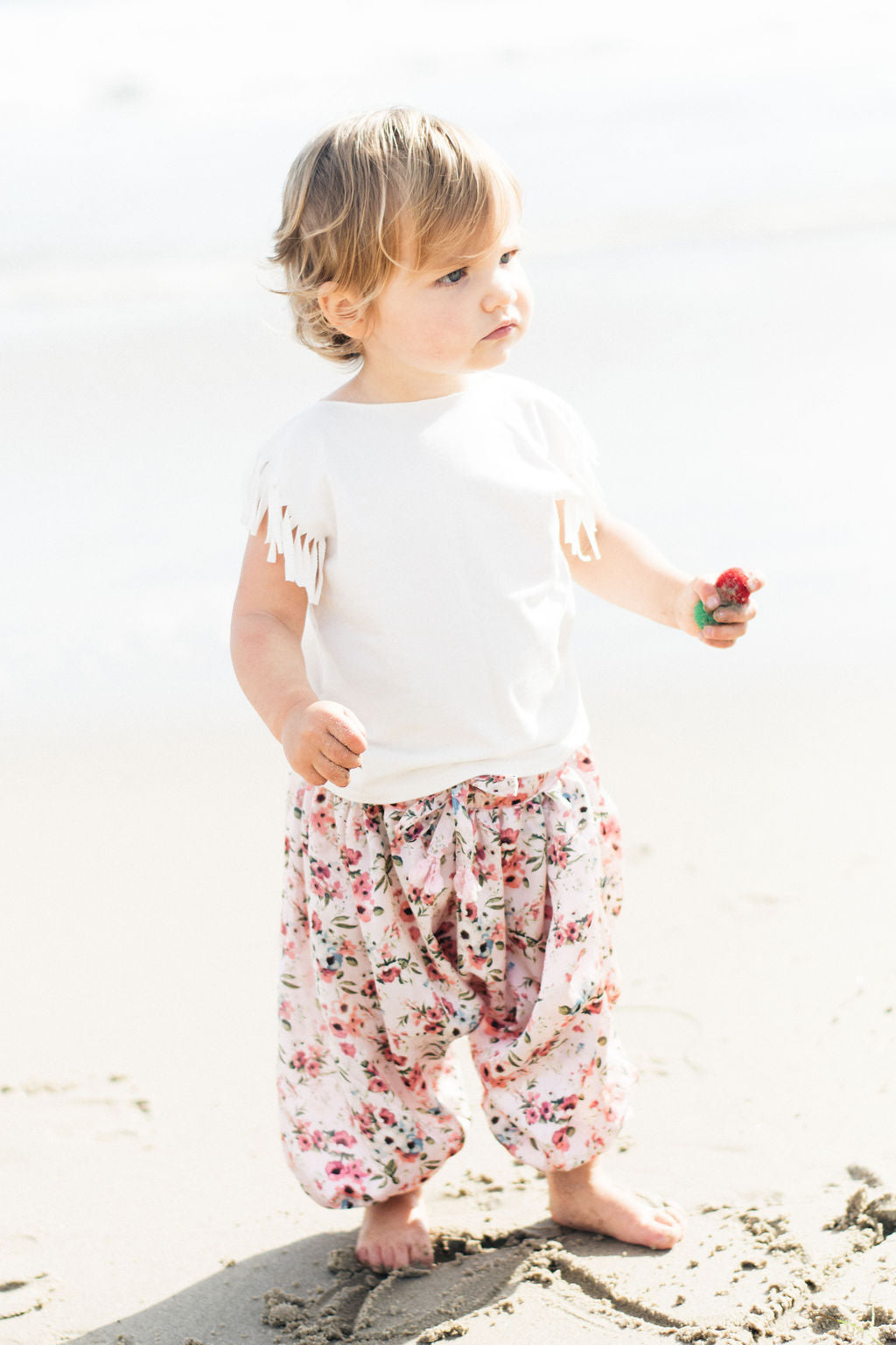 Baby Girl Floral Harem Pants | Satin Love