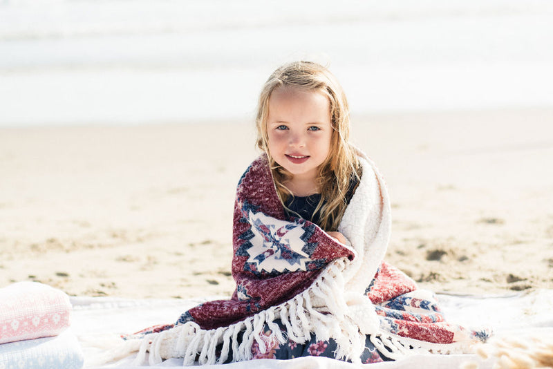 Cozy Fringe Baby Blanket Indian Summer