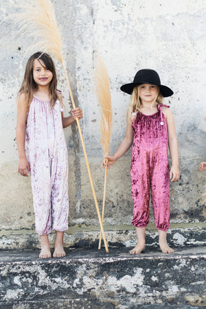 Toddler Girls Birthday Outfit Pink Soft Velvet Designer Jumper | Born By The Shore