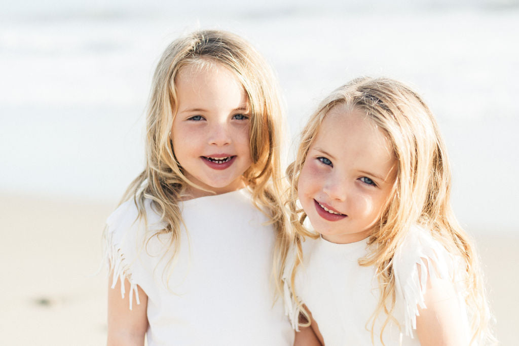 Baby & Toddler Girl White Cotton Fringe Short Sleeve T Shirt Cute Top | Born By The Shore