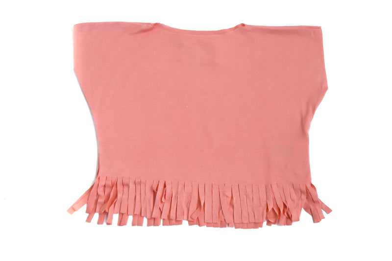 Baby & Toddler Girls Pink Fancy Fringe T-Shirt Top | Born By The Shore
