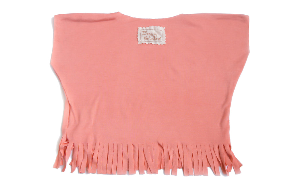 Baby & Toddler Girls Pink Fancy Fringe T-Shirt Top | Born By The Shore