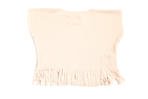 Baby & Toddler Girls Ivory Fancy Fringe T-Shirt Top | Born By The Shore