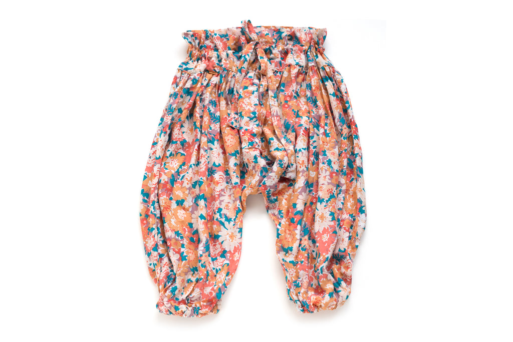 Orange Flowers Baby's & Girl's Harem Pants