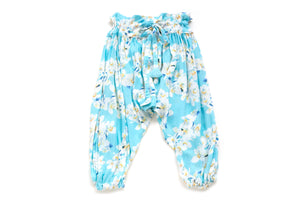 Baby Girl Floral Harem Pants | White Orchid