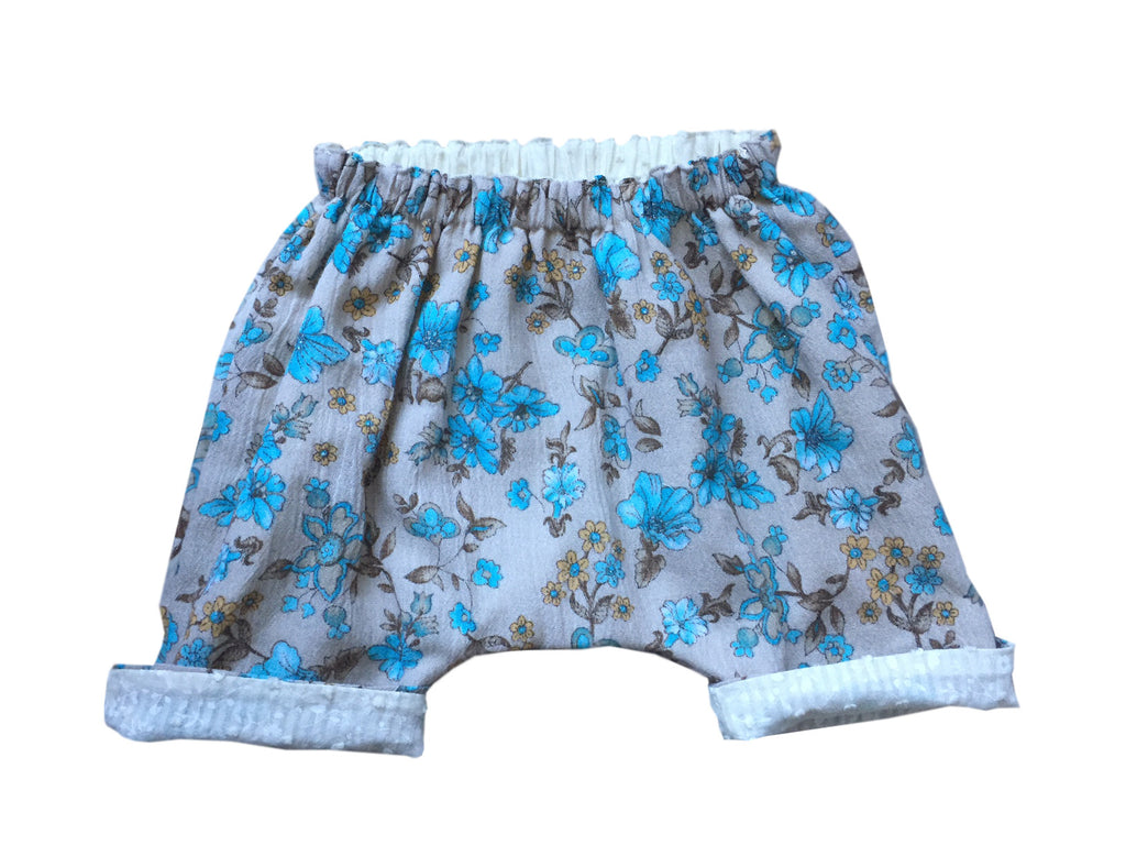 Reversible Baby Girl Flower Shorts