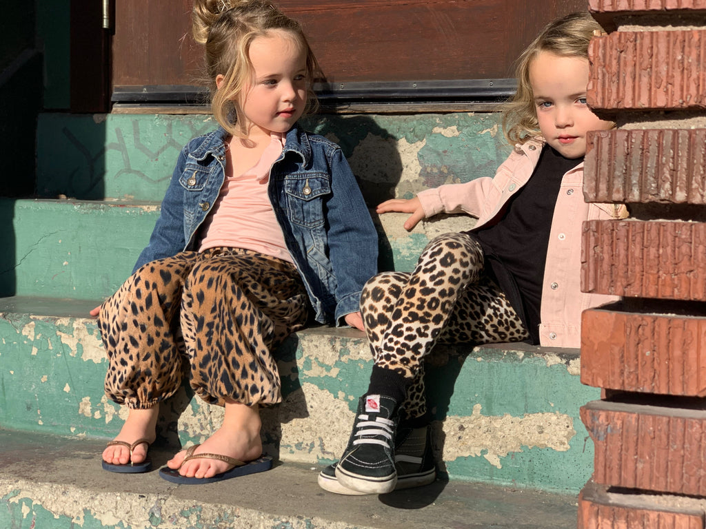 Baby Girl Animal Print Chic Designer Harem Pants | Born By The Shore