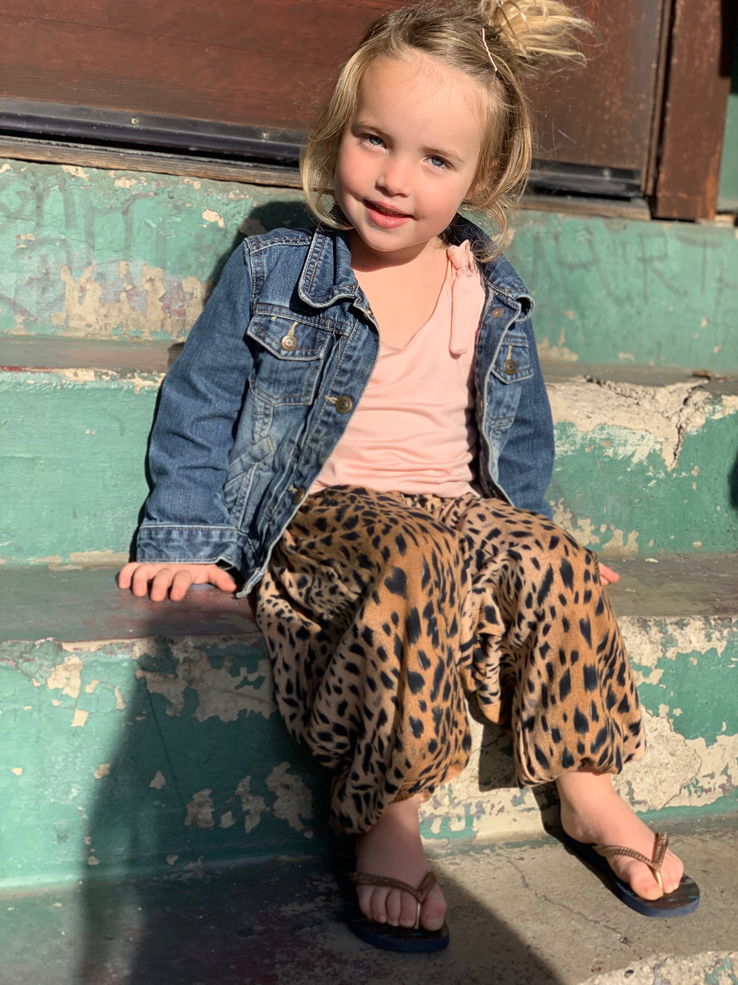 Baby Girl Animal Print Chic Designer Harem Pants Born By The