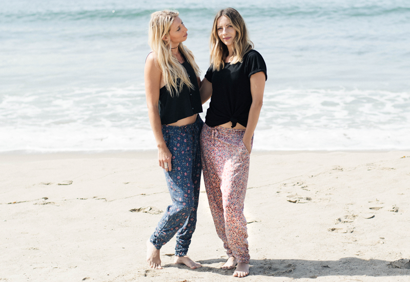 Beach Roses Mom Harem Pants