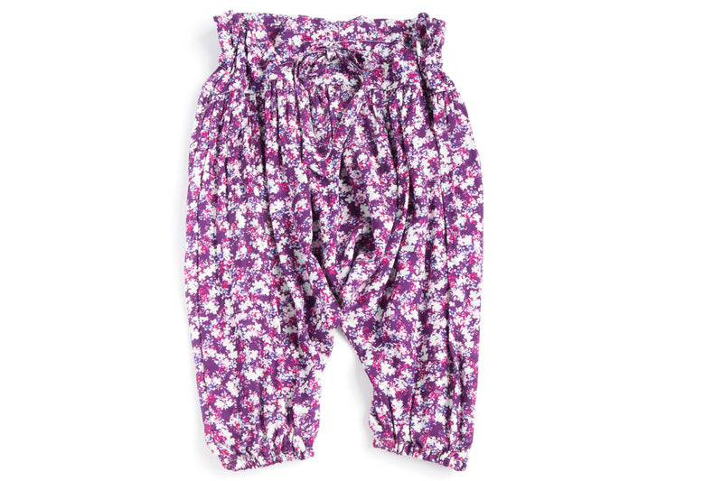 Baby Girls Adjustable Handmade Floral Harem Pants | Born By The Shore