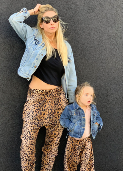 Mommy & Me Matching Animal Print Chic Designer Harem Pants | Born By The Shore