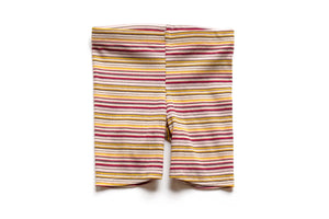 Kids Biker Shorts | Nature Mood Multicolor Stripes