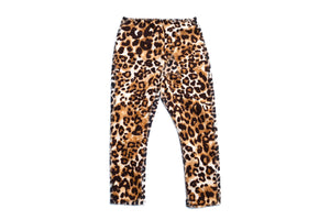 Toddler and Little Girls Fancy Animal Leo Print Leggings | Born By The Shore