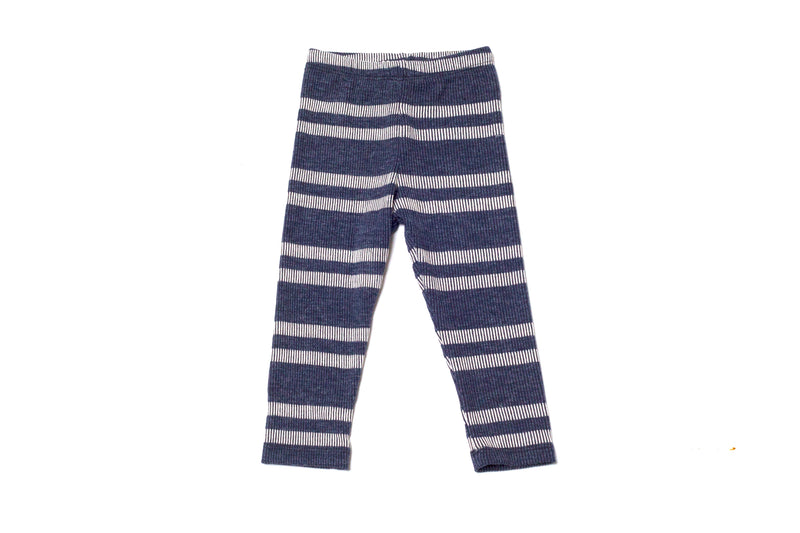 Baby and Toddler Unisex Striped Leggings | Bay Blue