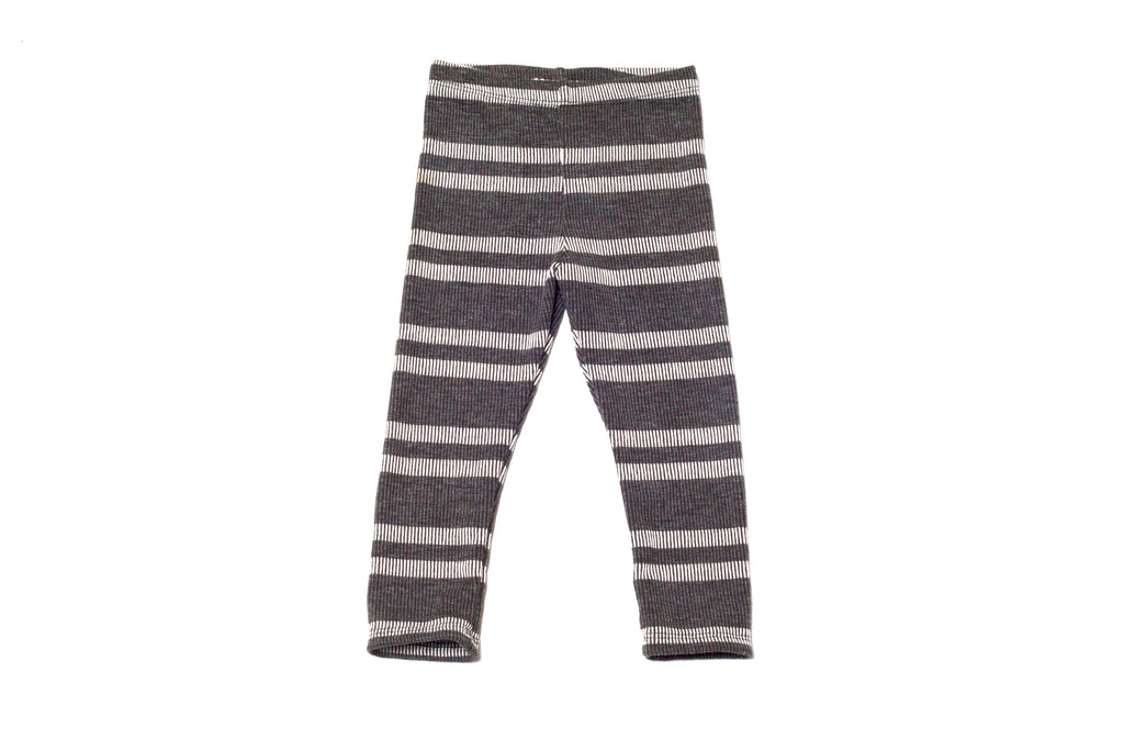 Baby and Toddler Unisex Striped Leggings | Bay Gray