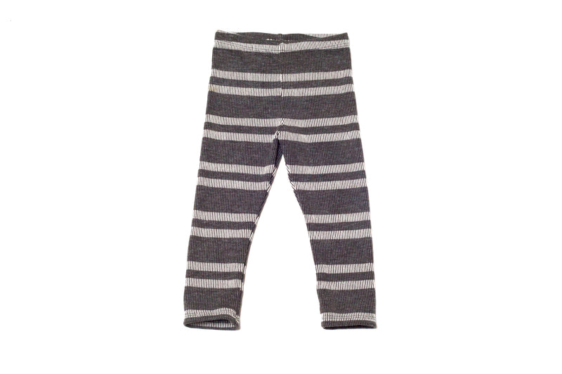Baby and Toddler Unisex Striped Leggings | Bay Gray