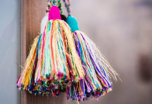Decorative Hanging Tassel - Multicolor/Magenta