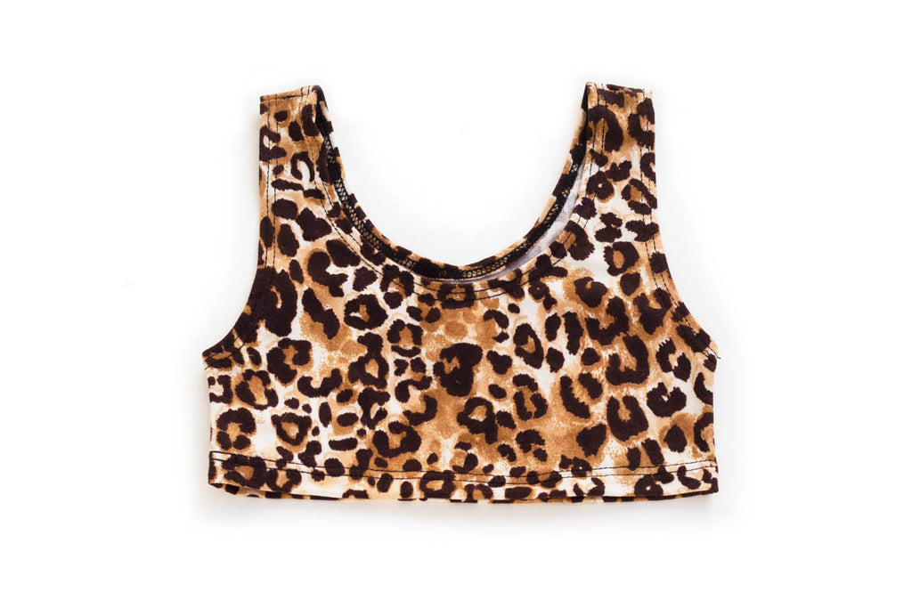 Stylish Little Girls Animal Leo Print Crop Top | Born By The Shore